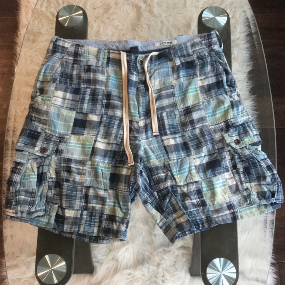 J. Crew Plaid Cargo Shorts
